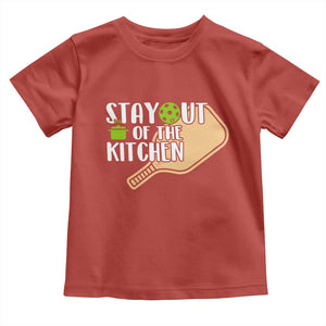 Funny Pickleball Toddler T Shirt Stay Out Of The Kitchen TS12 Red Print Your Wear