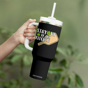 Funny Pickleball Tumbler With Handle Stay Out Of The Kitchen TS12 Print Your Wear