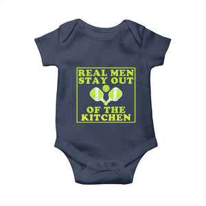 Funny Pickleball Baby Onesie Stay Out Of The Kitchen For Men TS12 Navy Print Your Wear
