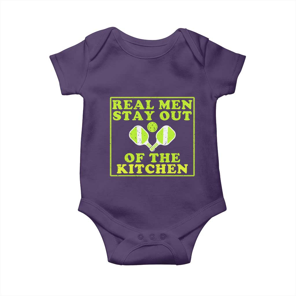 Funny Pickleball Baby Onesie Stay Out Of The Kitchen For Men TS12 Purple Print Your Wear