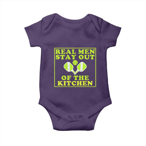 Funny Pickleball Baby Onesie Stay Out Of The Kitchen For Men TS12 Purple Print Your Wear