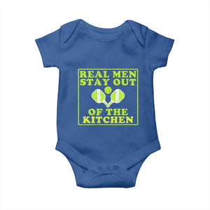 Funny Pickleball Baby Onesie Stay Out Of The Kitchen For Men TS12 Royal Blue Print Your Wear