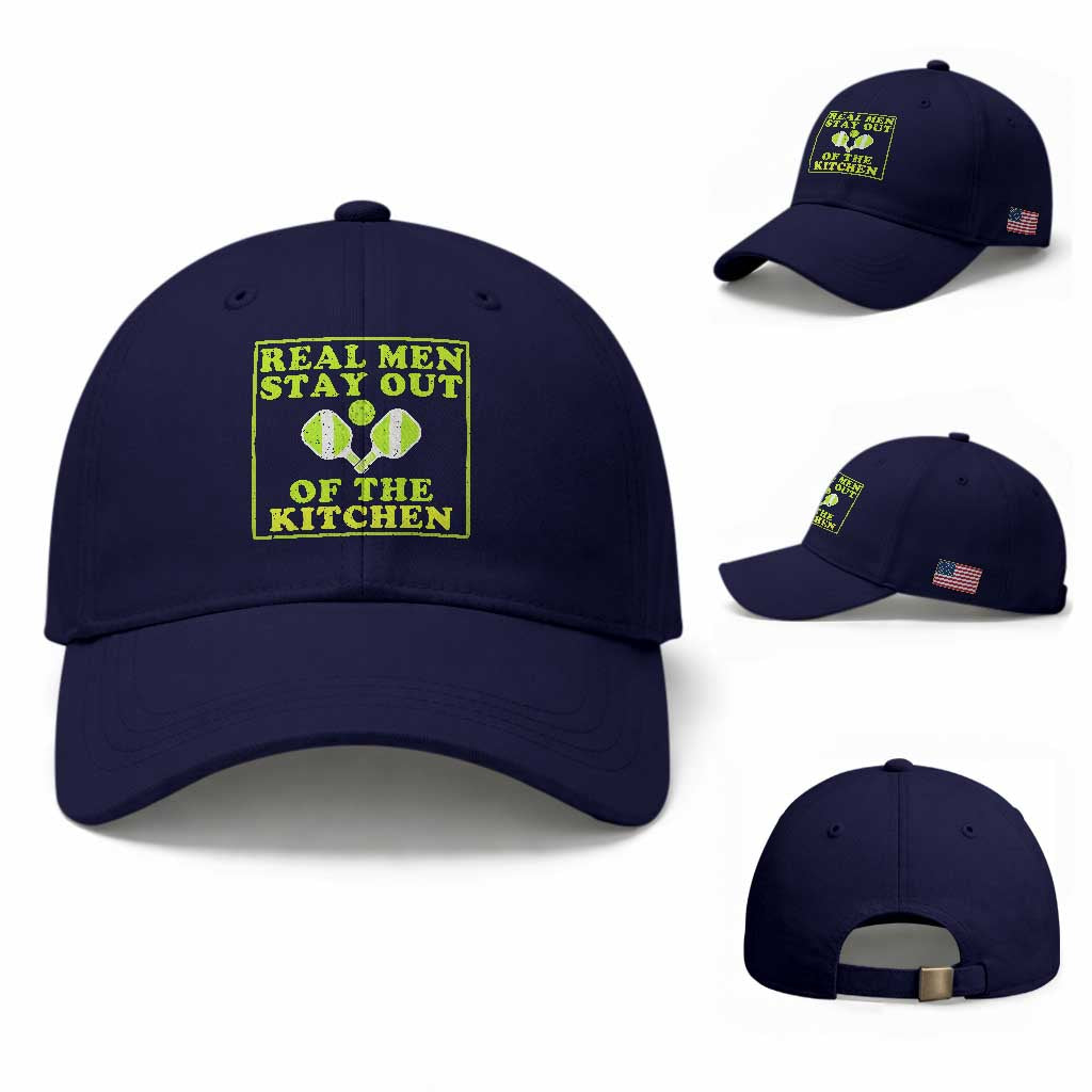 Funny Pickleball Baseball Cap Stay Out Of The Kitchen For Men TS12 Baseball Cap Universal Fit Dark Blue Print Your Wear