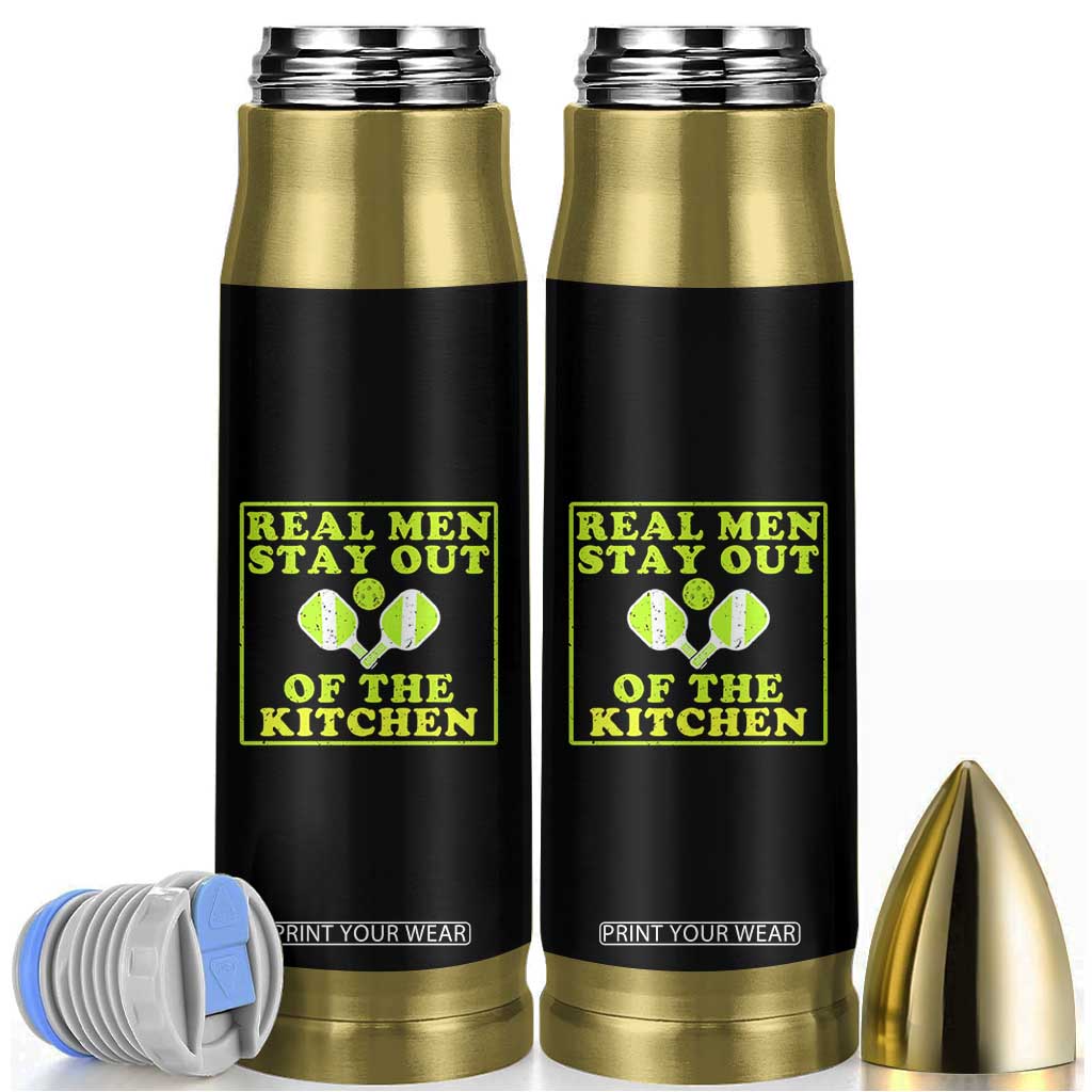Funny Pickleball Bullet Tumbler Stay Out Of The Kitchen For Men TS12 Black Print Your Wear