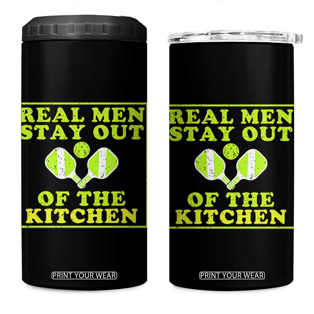 Funny Pickleball 4 in 1 Can Cooler Tumbler Stay Out Of The Kitchen For Men TS12 One Size: 16 oz Black Print Your Wear