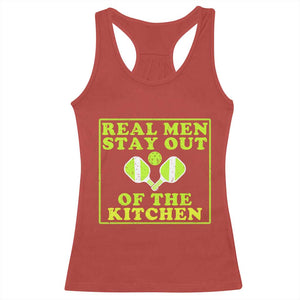Funny Pickleball Racerback Tank Top Stay Out Of The Kitchen For Men TS12 Red Print Your Wear