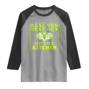 Funny Pickleball Raglan Shirt Stay Out Of The Kitchen For Men TS12 Sport Gray Black Print Your Wear