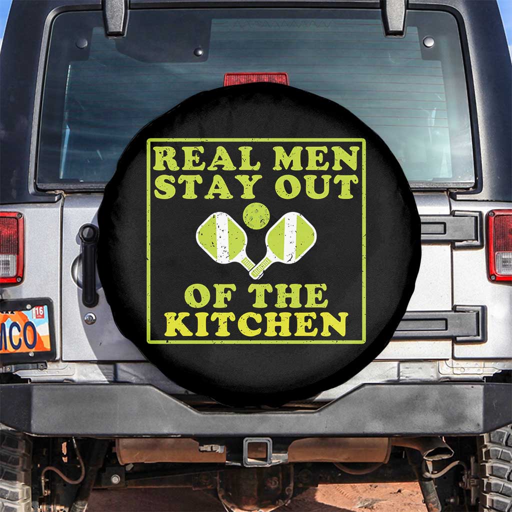 Funny Pickleball Spare Tire Cover Stay Out Of The Kitchen For Men TS12 No hole Black Print Your Wear