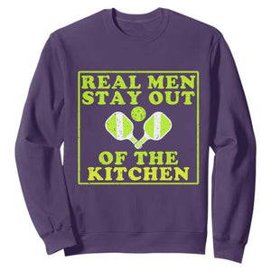 Funny Pickleball Sweatshirt Stay Out Of The Kitchen For Men TS12 Purple Print Your Wear