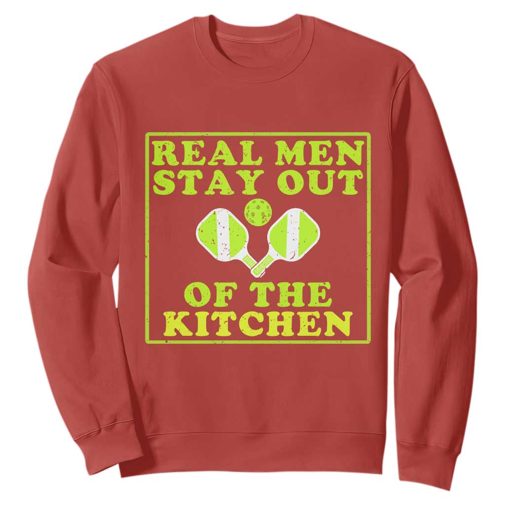 Funny Pickleball Sweatshirt Stay Out Of The Kitchen For Men TS12 Red Print Your Wear