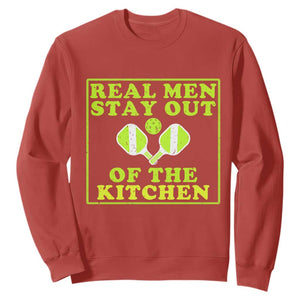 Funny Pickleball Sweatshirt Stay Out Of The Kitchen For Men TS12 Red Print Your Wear