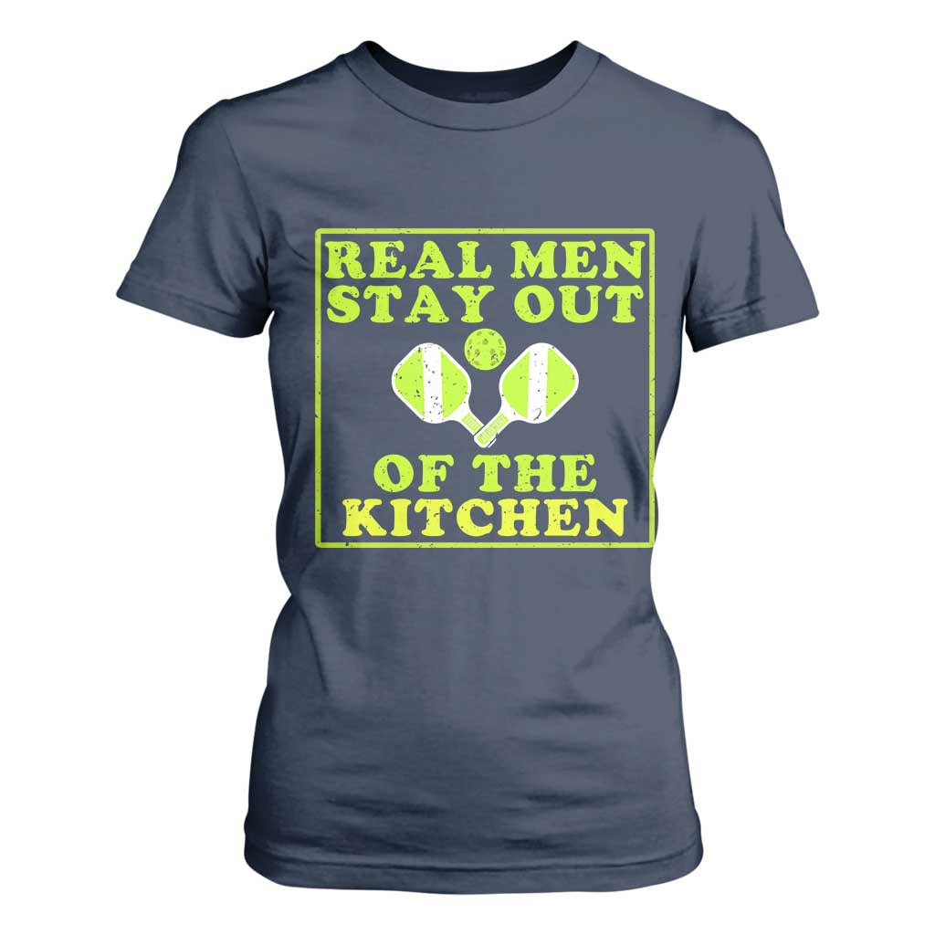 Funny Pickleball T Shirt For Women Stay Out Of The Kitchen For Men TS12 Navy Print Your Wear