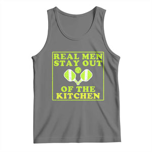 Funny Pickleball Tank Top Stay Out Of The Kitchen For Men TS12 Black Heather Print Your Wear