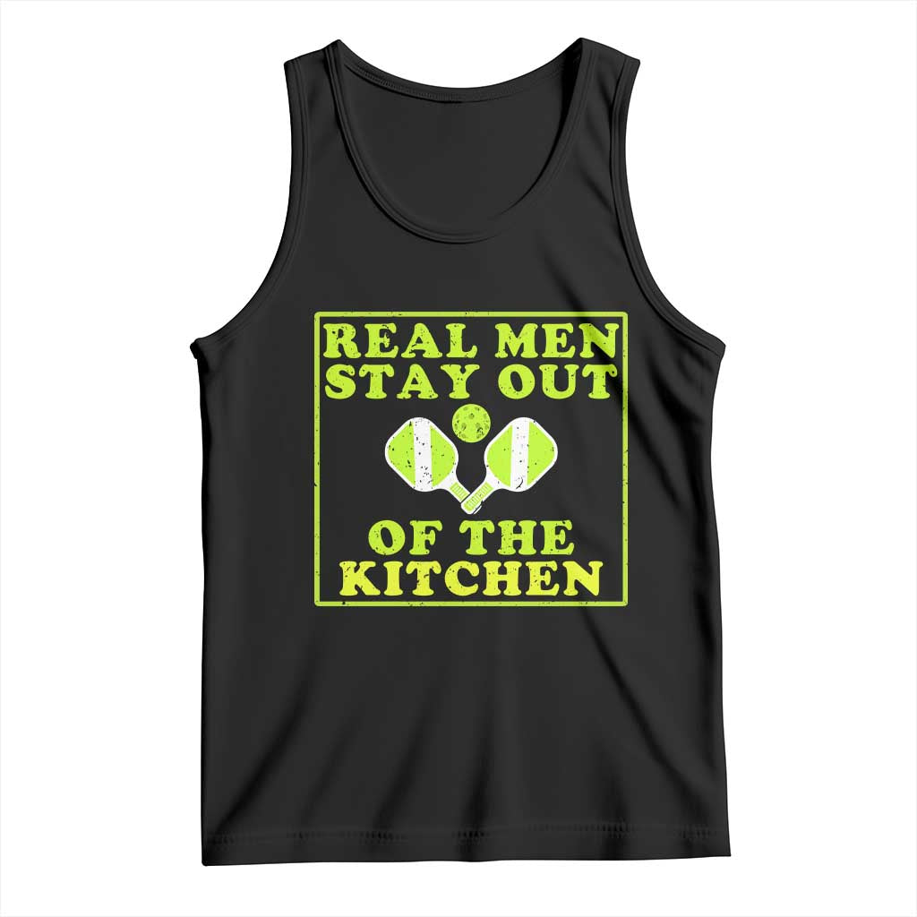 Funny Pickleball Tank Top Stay Out Of The Kitchen For Men TS12 Black Print Your Wear