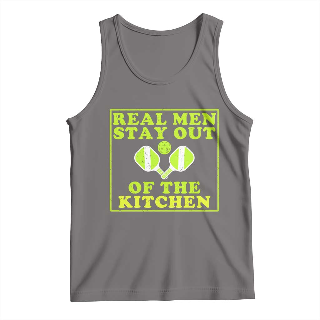 Funny Pickleball Tank Top Stay Out Of The Kitchen For Men TS12 Deep Heather Print Your Wear