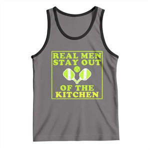 Funny Pickleball Tank Top Stay Out Of The Kitchen For Men TS12 Deep Heather Black Print Your Wear