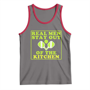 Funny Pickleball Tank Top Stay Out Of The Kitchen For Men TS12 Deep Heather Red Print Your Wear