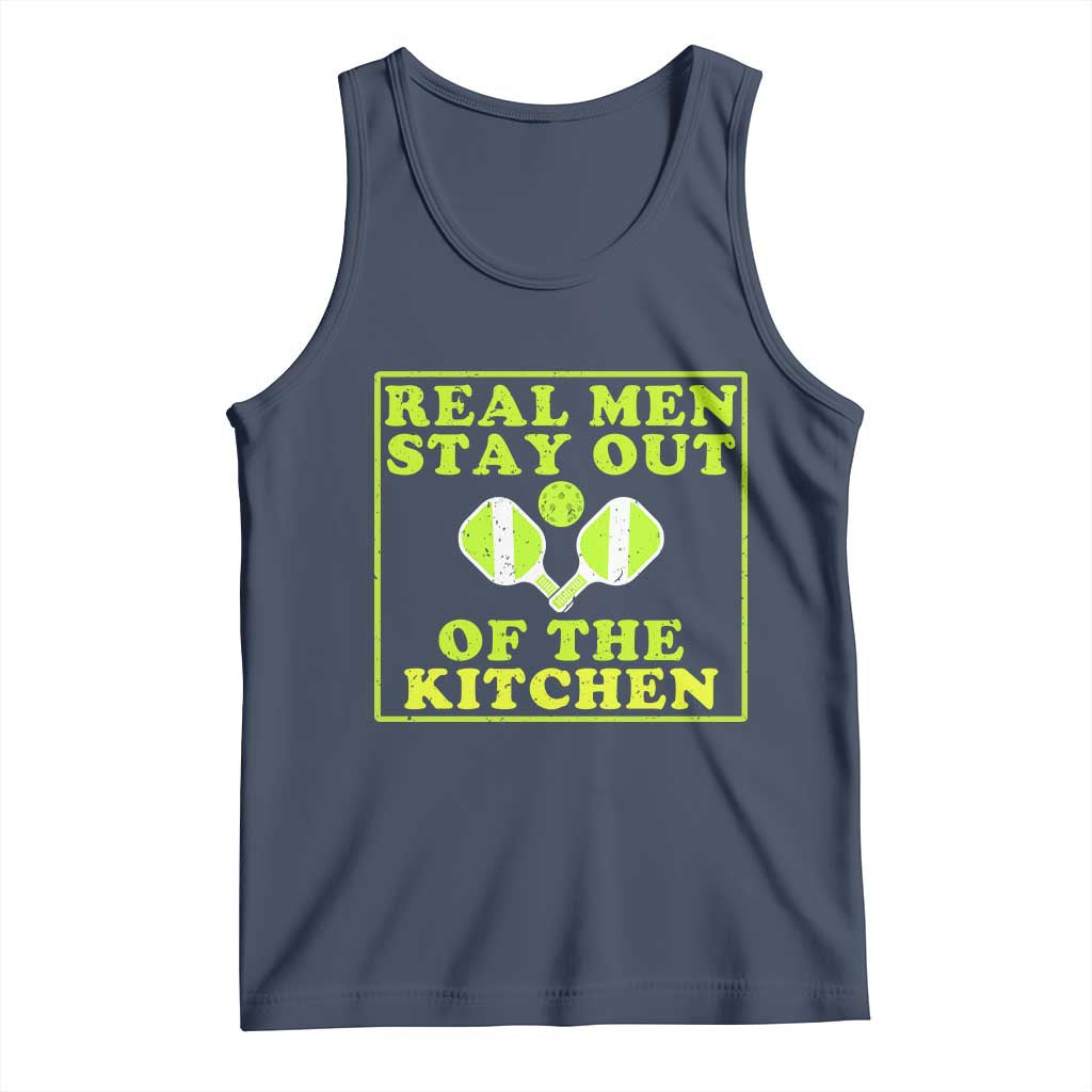 Funny Pickleball Tank Top Stay Out Of The Kitchen For Men TS12 Navy Print Your Wear