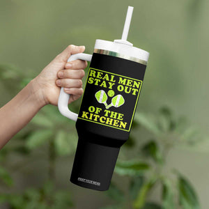 Funny Pickleball Tumbler With Handle Stay Out Of The Kitchen For Men TS12 Print Your Wear