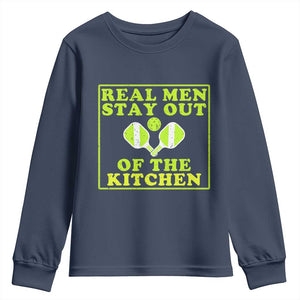 Funny Pickleball Youth Sweatshirt Stay Out Of The Kitchen For Men TS12 Navy Print Your Wear