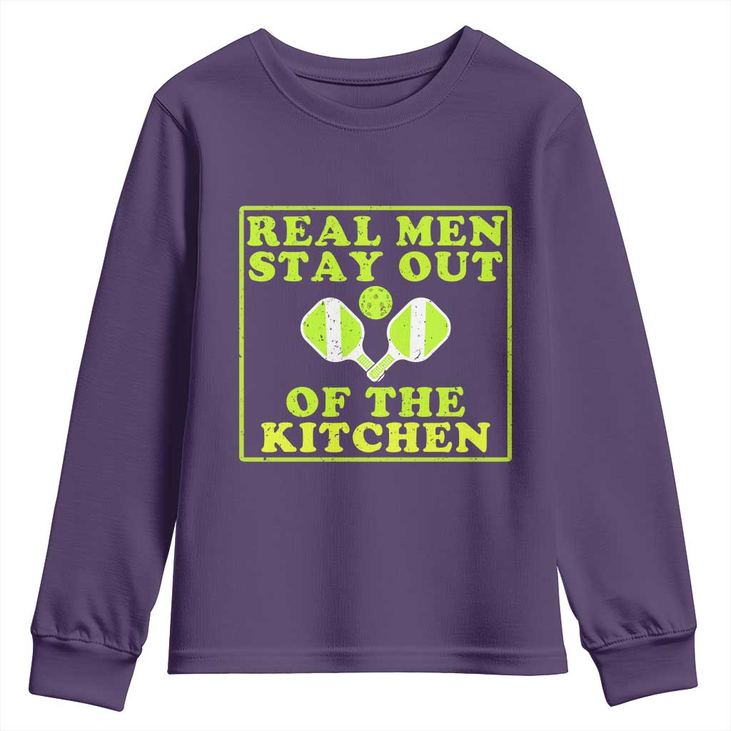 Funny Pickleball Youth Sweatshirt Stay Out Of The Kitchen For Men TS12 Purple Print Your Wear