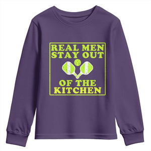 Funny Pickleball Youth Sweatshirt Stay Out Of The Kitchen For Men TS12 Purple Print Your Wear
