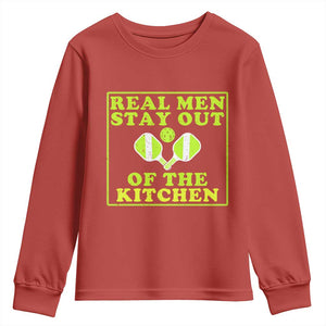 Funny Pickleball Youth Sweatshirt Stay Out Of The Kitchen For Men TS12 Red Print Your Wear