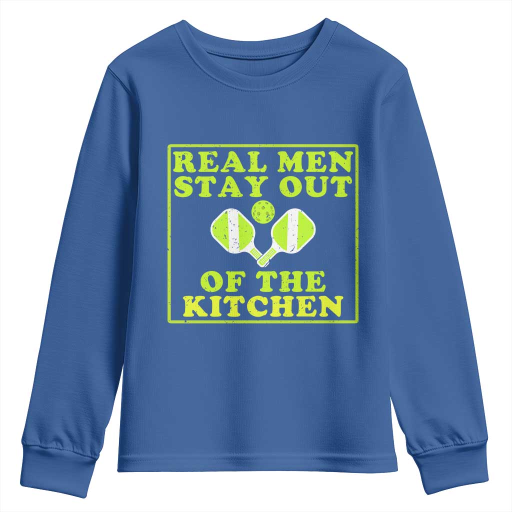 Funny Pickleball Youth Sweatshirt Stay Out Of The Kitchen For Men TS12 Royal Blue Print Your Wear
