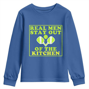 Funny Pickleball Youth Sweatshirt Stay Out Of The Kitchen For Men TS12 Royal Blue Print Your Wear