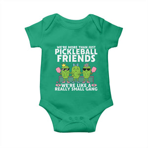 Pickleball Lovers Baby Onesie We Are More Than Just Pickleball Friends TS12 Irish Green Print Your Wear