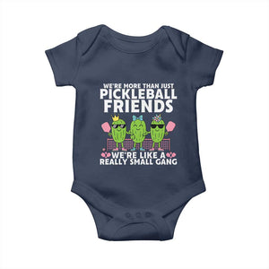Pickleball Lovers Baby Onesie We Are More Than Just Pickleball Friends TS12 Navy Print Your Wear
