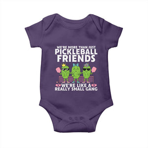 Pickleball Lovers Baby Onesie We Are More Than Just Pickleball Friends TS12 Purple Print Your Wear