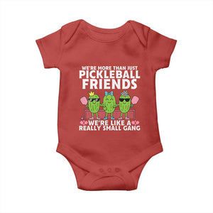 Pickleball Lovers Baby Onesie We Are More Than Just Pickleball Friends TS12 Red Print Your Wear