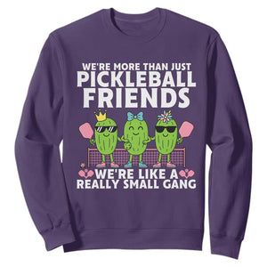 Pickleball Lovers Sweatshirt We Are More Than Just Pickleball Friends TS12 Purple Print Your Wear