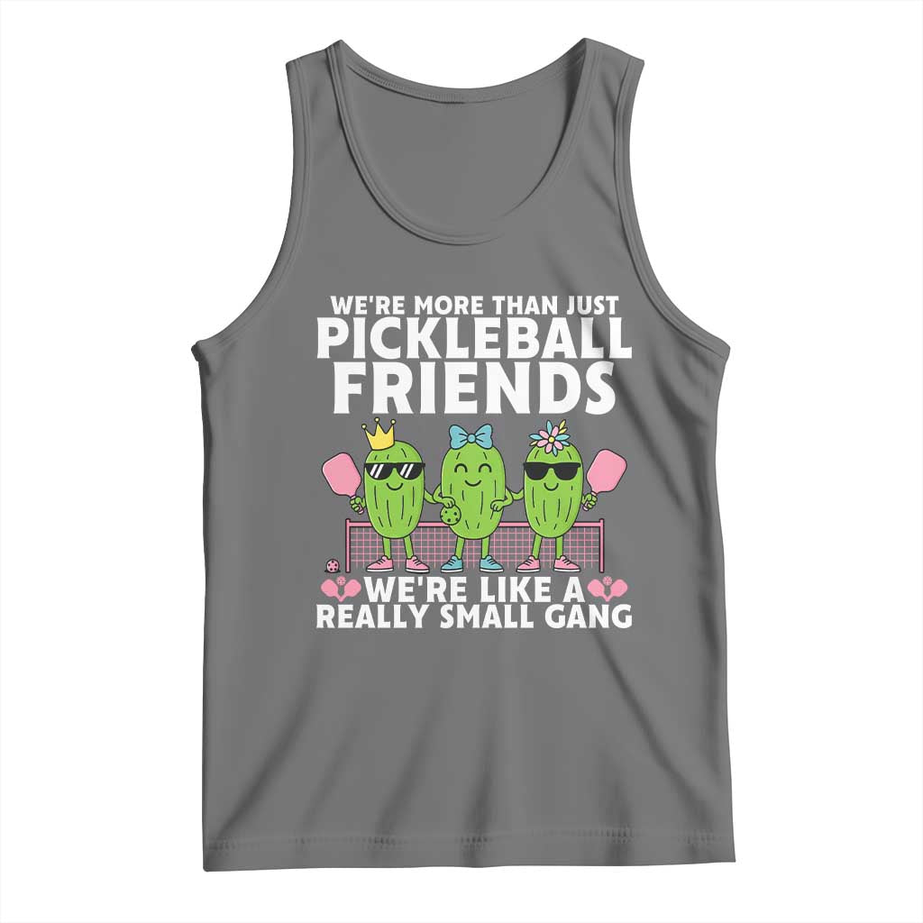 Pickleball Lovers Tank Top We Are More Than Just Pickleball Friends TS12 Black Heather Print Your Wear
