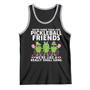 Pickleball Lovers Tank Top We Are More Than Just Pickleball Friends TS12 Black Athletic Heather Print Your Wear