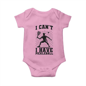 I Can Not I Have Pickleball Baby Onesie Pickleball Game Gift TS12 Light Pink Print Your Wear