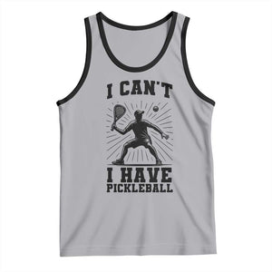 I Can Not I Have Pickleball Tank Top Pickleball Game Gift TS12 Athletic Heather Black Print Your Wear