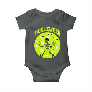 Funny Halloween Pickleball Lovers Baby Onesie Pickleween TS12 Dark Heather Print Your Wear