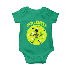 Funny Halloween Pickleball Lovers Baby Onesie Pickleween TS12 Irish Green Print Your Wear