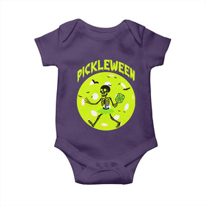 Funny Halloween Pickleball Lovers Baby Onesie Pickleween TS12 Purple Print Your Wear