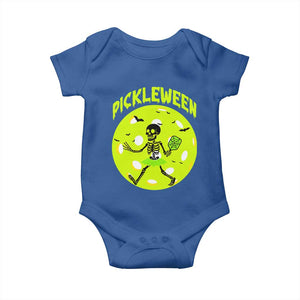 Funny Halloween Pickleball Lovers Baby Onesie Pickleween TS12 Royal Blue Print Your Wear
