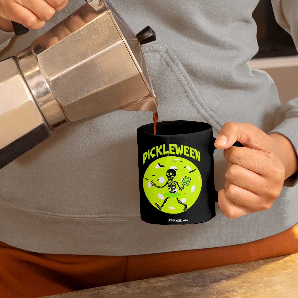 Funny Halloween Pickleball Lovers Coffee Mug Pickleween TS12 Print Your Wear