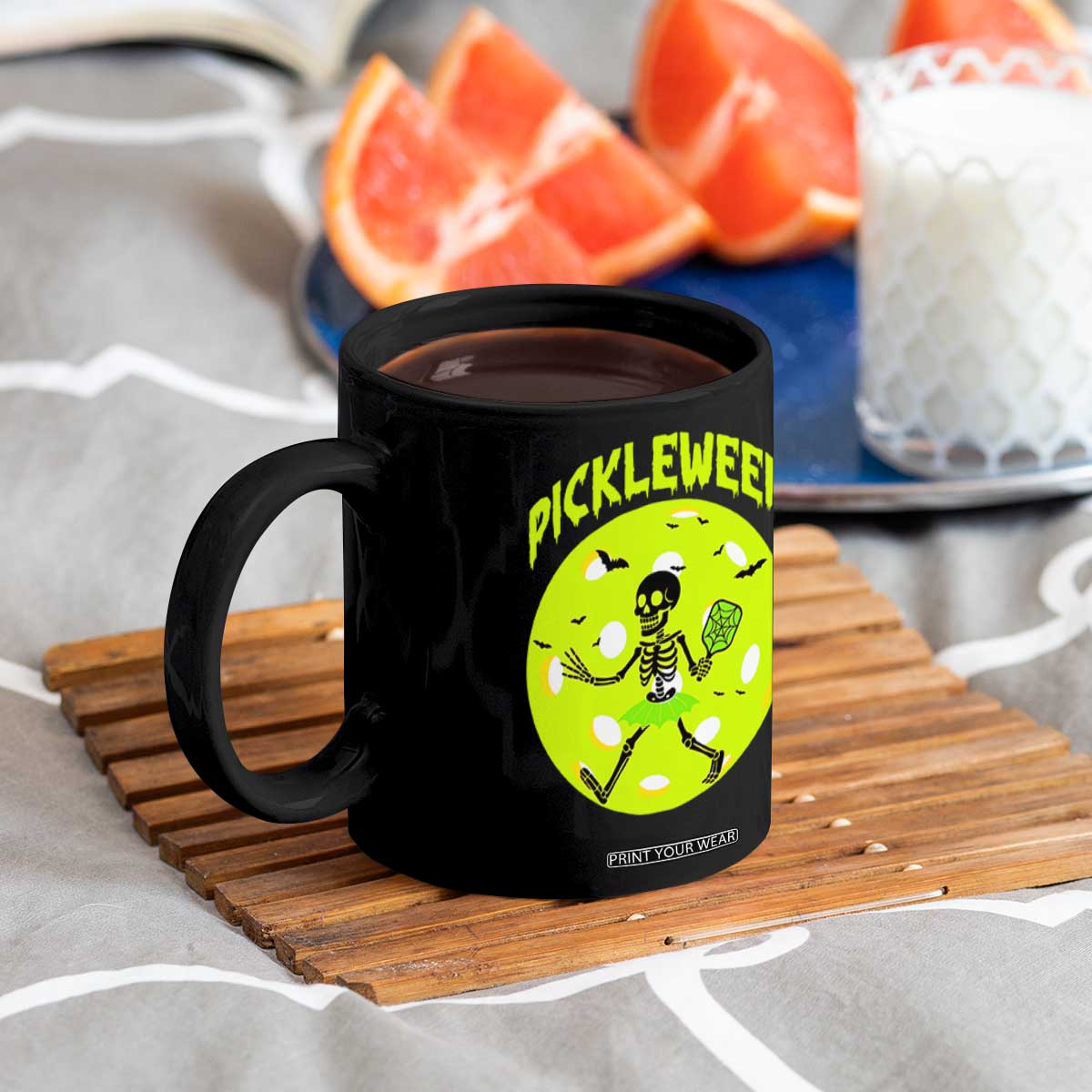 Funny Halloween Pickleball Lovers Coffee Mug Pickleween TS12 Print Your Wear