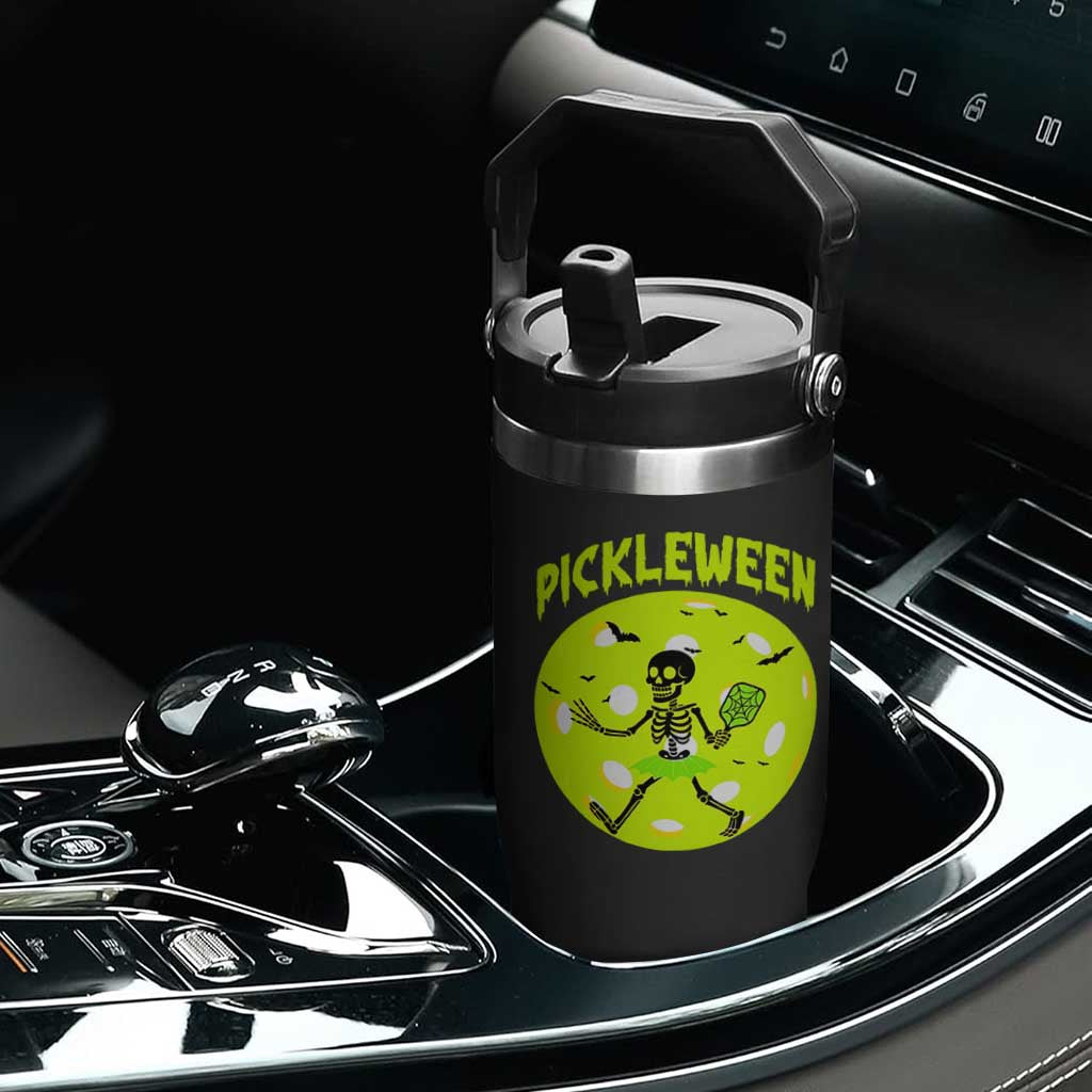 Funny Halloween Pickleball Lovers Flip Straw Tumbler Pickleween TS12 Print Your Wear