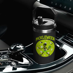 Funny Halloween Pickleball Lovers Flip Straw Tumbler Pickleween TS12 Print Your Wear