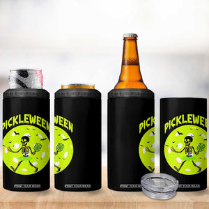 Funny Halloween Pickleball Lovers 4 in 1 Can Cooler Tumbler Pickleween TS12 Print Your Wear