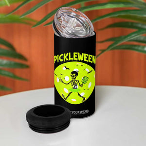 Funny Halloween Pickleball Lovers 4 in 1 Can Cooler Tumbler Pickleween TS12 Print Your Wear