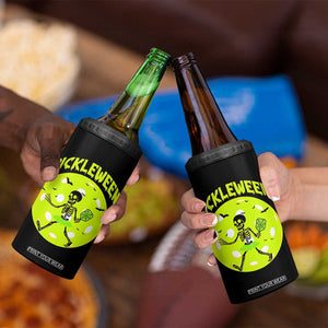 Funny Halloween Pickleball Lovers 4 in 1 Can Cooler Tumbler Pickleween TS12 Print Your Wear