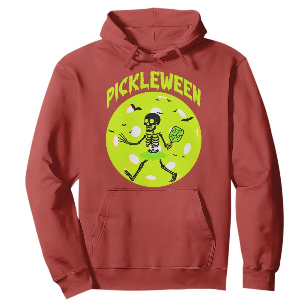 Funny Halloween Pickleball Lovers Hoodie Pickleween TS12 Red Print Your Wear
